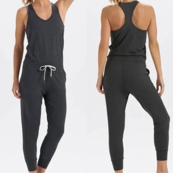 Vuori Pants - Vuori | Lux at Ease full length jumpsuit romper gray